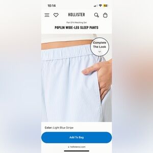 Hollister blue striped pants